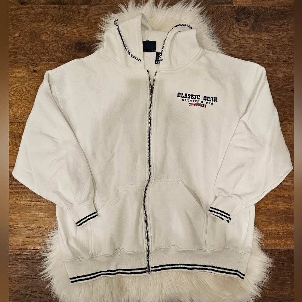 Vintage Nautique Zip Up Hoodie
